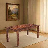 Arabia Xl Storage 6 Seater Dining Table In Teak Finish