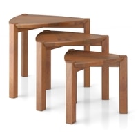 Clapton Nested Table-Set of 3 in Finish Amber Walnut
