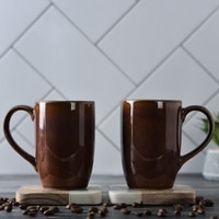 Dark Brown Rustic Dawn Stoneware Mug Collection