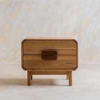 Tuskar Solid Wood Bedside Table in Brown Colour
