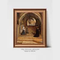 Artistry Brown Holy Staircase Monastery Canvas Wall Canvas Wall Prints Set of 1 Multicolor Matte