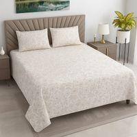 Threads Silky Touch Premium Super King Size Flat Bedsheet 275 x 275 cms