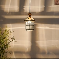 Oyager Single Light Ceiling Pendant In Antique Brass Finish