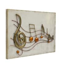 W-Birdie Abstract Metal Wall Decor in Multicolor Set of 1