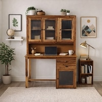 Wer Sheesham Wood  Study Table in Teak Finish