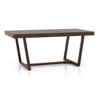 Caprica 6 Seater Dining Set (Colour- Sandshell Beige, Finish- Mango Walnut)