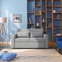 Camden 4 Feet Pull Out Sofa cum Bed In Grey Colour