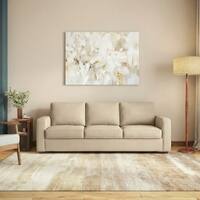 Apollo 3 Seater Fabric Sofa in Pearl Colour