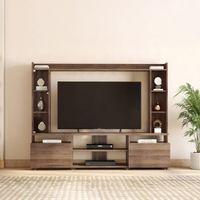 Celestin Engineered Wood Free Standing Regular Size Tv Unit In Classic Walnut
