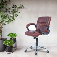 Ammoreavolea Mid Back Executive Chair in Maroon Colour