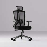 Regalia High Back Mesh Office Chair with Headrest in Black Colour