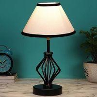 Dream Multicolor cotton Table lamp with Iron Base