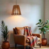 Soyuz Brown Solid Wood Single Hanging Light