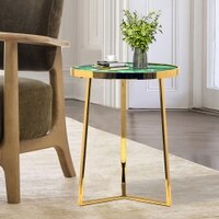 Metalsmith Metal Side Table in Gold Finish
