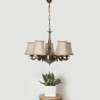 Devansh Gold Wall Mounted Lamp With Beige Jute Shade