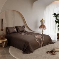 Stoa Paris Super King Size 100% Cotton Bedsheet with 2 Pillow Covers  Size Bronze Cocoa