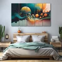 The Castle Decor Abstract Art Multiple Frame Wall Art Design 1 27x48 Inch