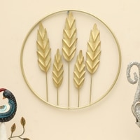 W-Amish Abstract Metal Wall Decor in Gold Set of 1