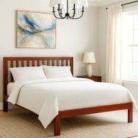 Orian Solid Wood Queen  Size Bed Without Storage (Honey Oak Finish)