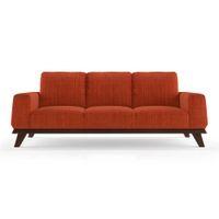 Granada Premium 3 Seater Fabric Sofa in Lava Colour