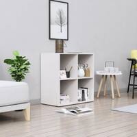 Hexa Engineered Wood Bookshelf Multipurpose Storage Rack in Frosty White Colour