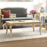 Helena Rectangular Solid Wood Coffee Table In White Finish