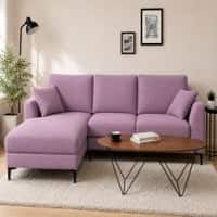 Casella 2 Seater Sectional Sofa with Left Chaise Lounge Mauve