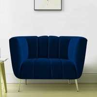 Grace Fabric Sofa (Navy Blue)