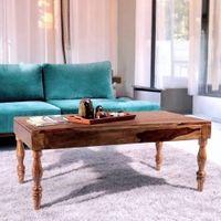 Hudson Sheesham Wood Coffee Table In Teak Finish