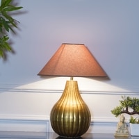 Joanna Metal Table Lamp With Beige Cotton Shade