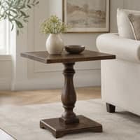 Blacon Sheesham Wood End Table in Warm Chestnut Finish