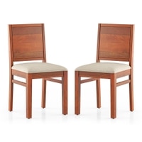 Atlas Dining Chairs Set Of 2 Finish Honey Colour Wheat Brown