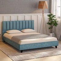 Dallas Engineered Wood Queen Size Non Storage Bed In Provincial Teak Finish