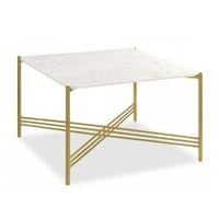 Grazia Square Metal Coffee Table In Brass Finish