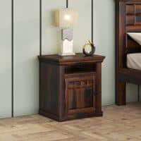 Prashiv Solid Wood Bed Side In Provincial Teak Finsh