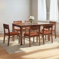 Floyd 6 Seater Dining Table Glass Top With Set Of 6 Kerry Dining Chairs