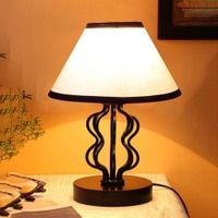 Selena Multi cotton Shade Iron Table Lamp
