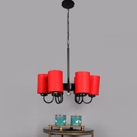 Devansh Steel  Wall Mounted Lamp With Cotton Off Black Shade