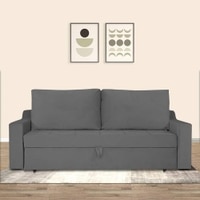 Step 3 Pull Out Sofa Cum Bed In Dark Grey Colour