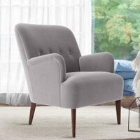 London Accent chair Velvet in Grey Color