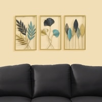 Shack Abstract Metal Wall Decor in Multicolor Set of 3