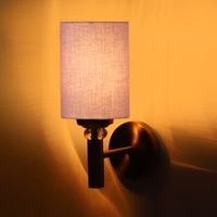 Devansh Metal Electric Wall Light in Gold Colour with Grey Shade Count of 1 Light