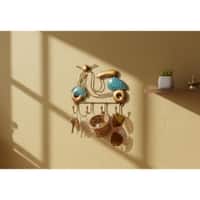 Metal Handpainted Blue Scooter Key Holder