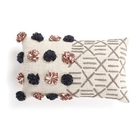 Tufted And Patterned Lumbar Cushion Cover