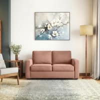 Apollo Compact High Back 2 Seater  Fabric Sofa In Mocha Mousse Velvet Colour