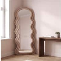 The Artment Brown Ripple Edge Unbreakable Floor Mirror For Home (160 X 60 CM)
