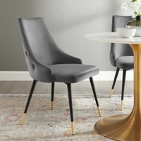 Sumra Solid Wood Accent Chair in Grey Colour