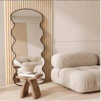 The Artment Black Meander Unbreakable Floor Mirror For Home (180 X 80 CM)