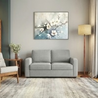 Apollo Compact High Back 2 Seater  Fabric Sofa In Vapour Grey Colour