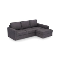 Apollo Compact Sofa (Colour : Steel, Cushion : Soft, Back Type : Regular, Seating Capacity : Right Aligned 2 Seater + Right Aligned Chaise + Ottoman)